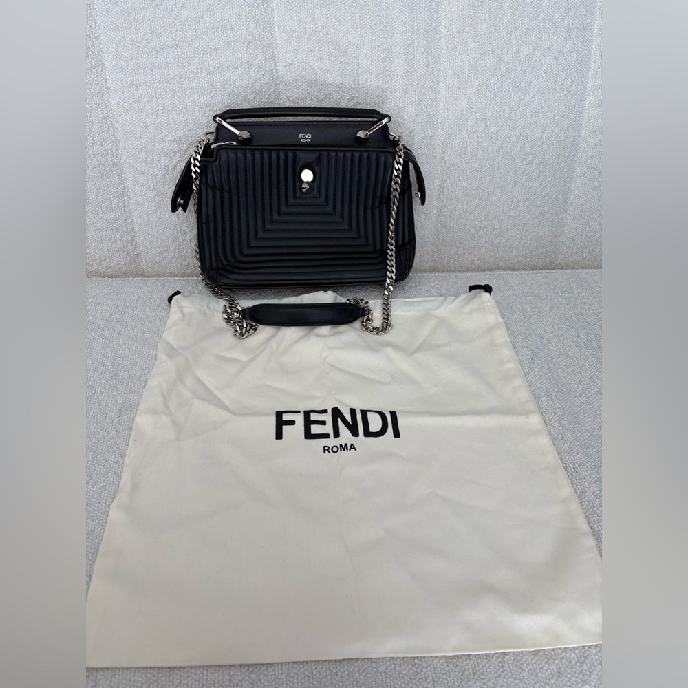 Fendi Dotcom Black Shoulder Bag with Dust bag